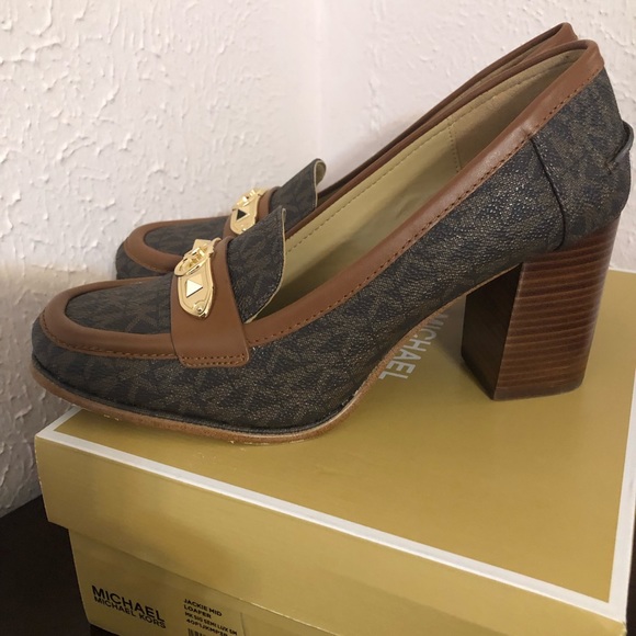 MK Jackie Mid Loafer in Brown Luggage Sz 7.5 - Picture 3 of 7